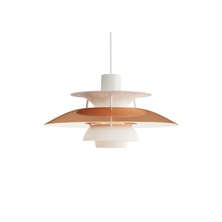 Suspension PH 5 Mini métal blanc cuivre / Ø 30 cm - Louis Poulsen