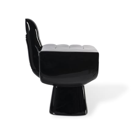 Table d'appoint Fist plastique noir / Pouf - 38 x 54 cm - Pols Potten
