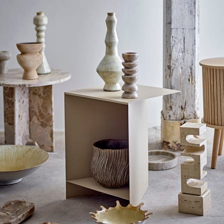 Table d'appoint Tasha métal beige / 35 x 35 x H 45 cm - Bloomingville