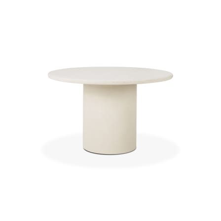 Tavolo rotondo Elements corian bianco / Ø 125 cm - Dosi per 4 persone / Microcemento - Ethnicraft