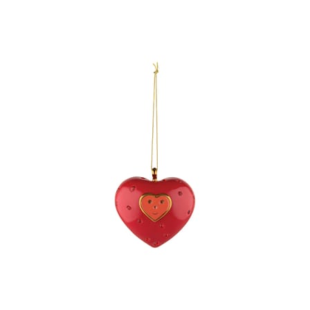 Fleurs de Jorì Bauble ceramic red gold / Cuore e Cuora - Hand-painted porcelain - Alessi