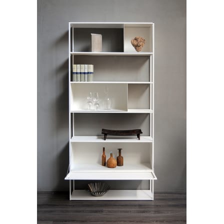 Bibliothèque Easy Irony métal marron noir cuivre / Avec caissons - L 104 x H 226 cm - Zeus