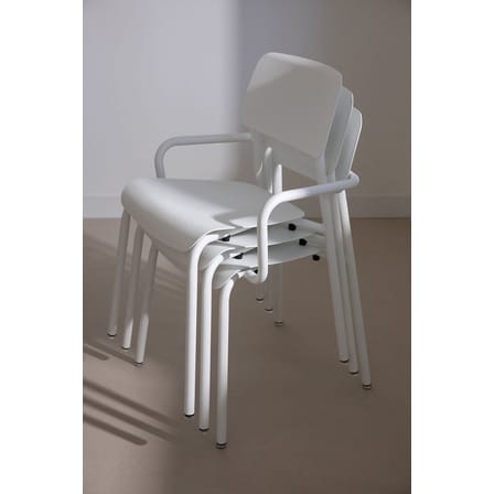 Chaise empilable Studie métal blanc / Aluminium - Fermob