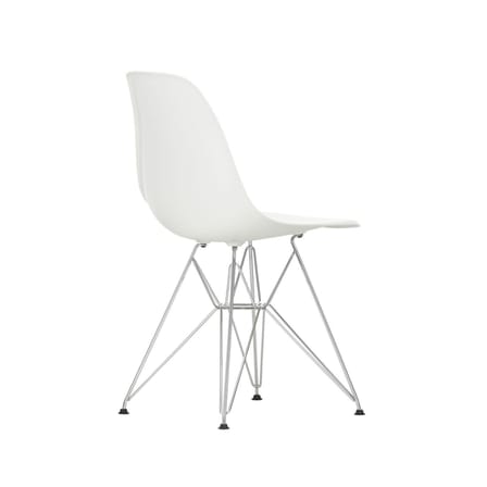 Chaise RE DSR - Eames Plastic Side Chair plastique blanc / (1950) - Pieds chromés / Recyclé - Vitra