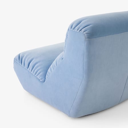 Chauffeuse Hi Lo AV54 tissu bleu - &tradition