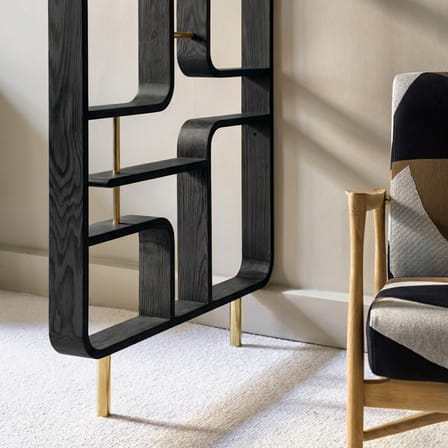 Cloison Claustra bois noir / L 90 x H 240 cm - Exclusivité - RED Edition