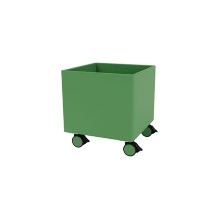 Coffre à roulettes Colour Box I bois vert / 35,4 x 35,4 x H 37,8 cm - MONTANA