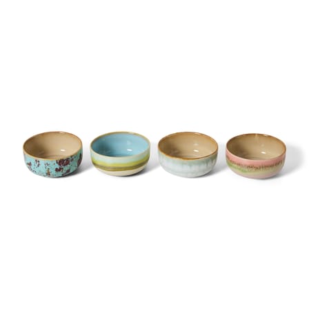 Coupelle 70s ceramics céramique multicolore / Set de 4 - Ø 12,5 x H 6 cm / 40 cl - HK LIVING