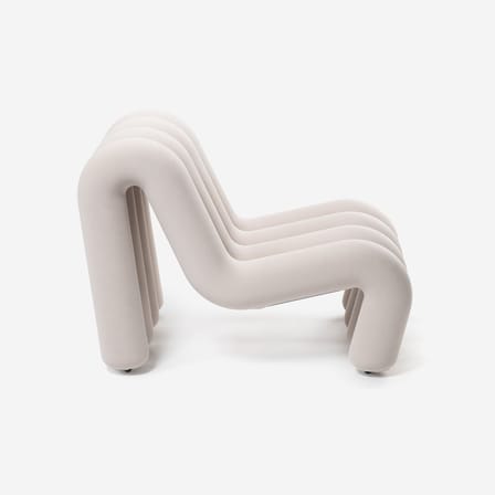Fauteuil rembourré Extra Bold Sofa tissu blanc / Canapé modulable - L 72 cm (4 tubes) - Moustache