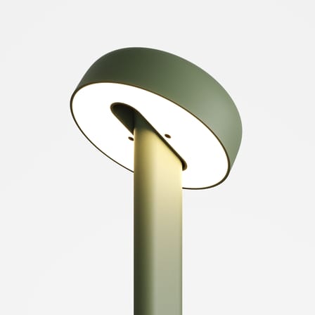 Lampe de table NOD LED métal vert / Base serre-joint  / H 34 cm - TIPTOE