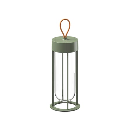 Lampe extérieur sans fil rechargeable In Vitro Unplugged LED métal verre vert / By Starck - Flos