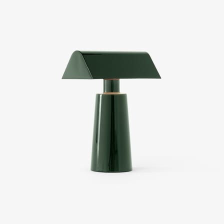 Lampe sans fil rechargeable Caret MF1 métal vert /  H 22 cm - &tradition