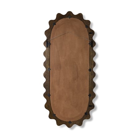 Miroir mural Wooden Ripple bois marron / 61 x 135 cm - HK LIVING