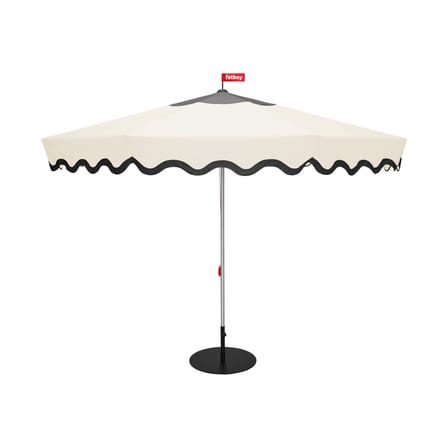 Parasol Pensol beige / Ø 350 cm - Base noire incluse - Fatboy