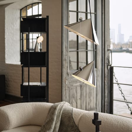 Pendelleuchte Pose LED metall silber / Ø 43 x H 30 cm - schwenkbar - Tom Dixon