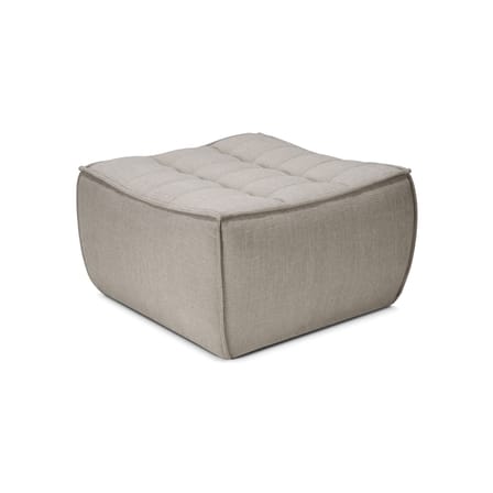 Pouf N701 tissu beige / 70 x 70 cm - Coton recyclé - Ethnicraft
