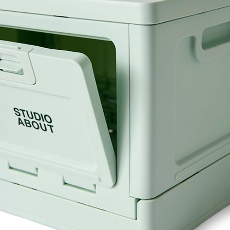 Schachtel Box Medium plastikmaterial grün / 40 x 29 x H 23,7 cm - stapelbar - STUDIO ABOUT