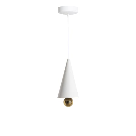 Suspension Cherry Small métal blanc / LED - Ø 16 x H 38 cm - Petite Friture