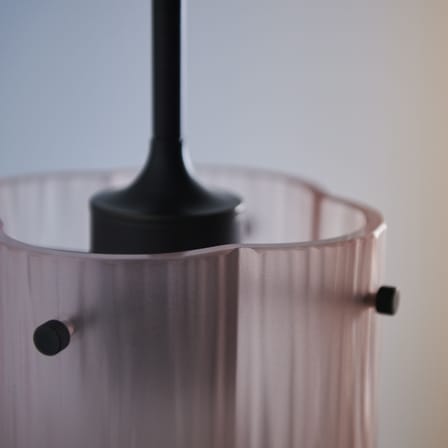Suspension Seine verre rose / Soufflé bouche - Ø 16 x H 18 cm - Gubi