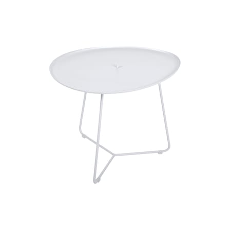 Table basse Cocotte métal blanc / L 55 x H 43,5 cm - Plateau amovible - Fermob