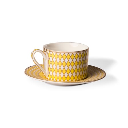 Set de 4 tasses à thé + soucoupes Chess / 200 ml - Pols Potten