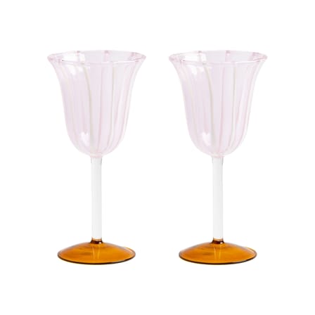 Verre à vin Eve verre rose / Set de 2 - 18 cl - & klevering