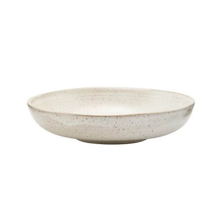 Assiette creuse Pion céramique blanc gris / Ø 19 cm - moucheté - House Doctor