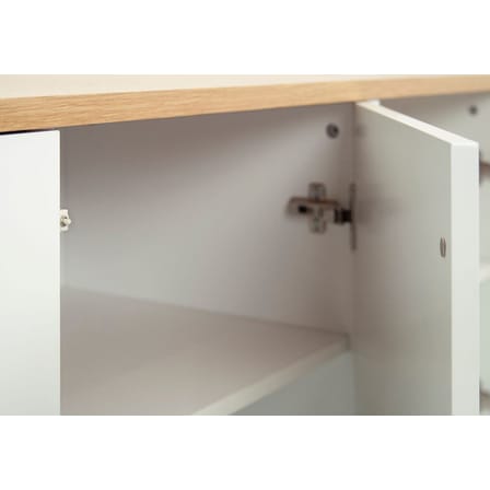 Buffet Edouard blanc bois naturel / L 200 x H 76 cm - POP UP HOME