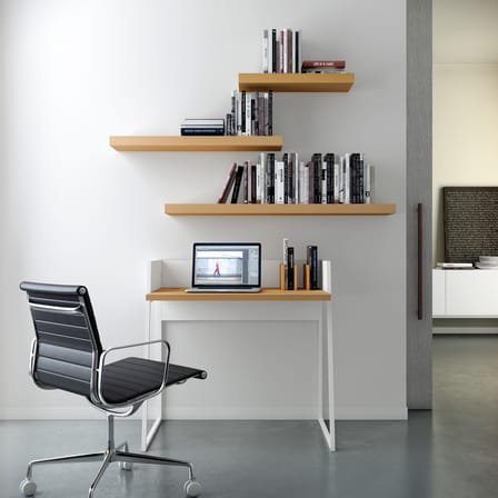 Bureau Working blanc bois naturel - POP UP HOME