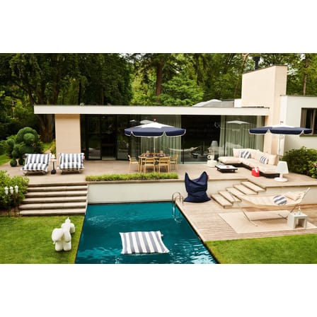 Canapé de jardin 2 places Paletti set tissu beige / Accoudoir gauche - L 190 cm - Fatboy