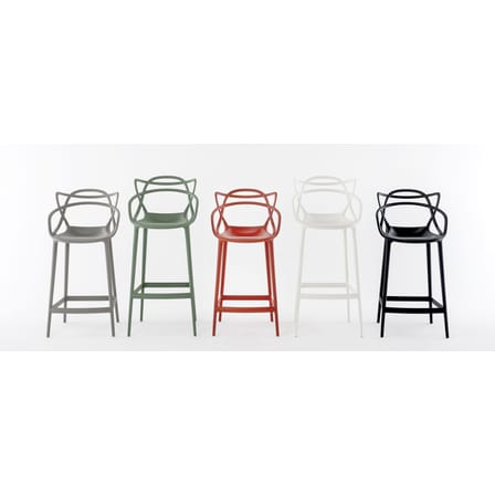 Chaise de bar Masters noir / H 75 cm - Kartell
