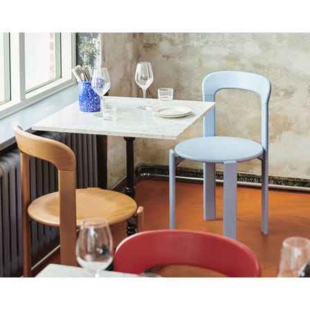 Chaise empilable Rey bois bleu / By Bruno Rey x Dietiker, 1971 - Hay