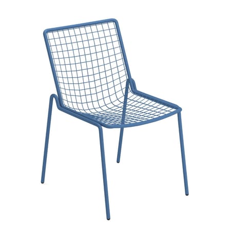 Chaise empilable Rio R50 métal bleu - Emu