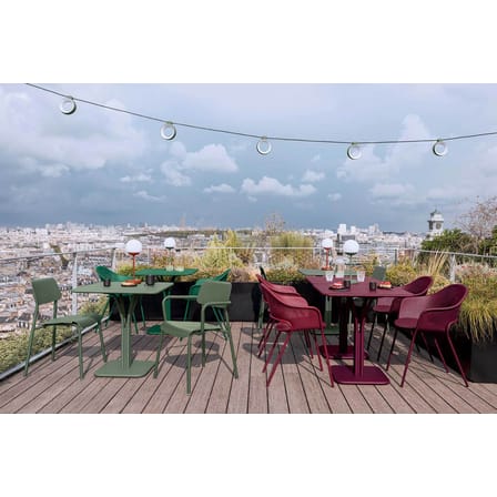 Chaise empilable Studie métal blanc / Aluminium - Fermob