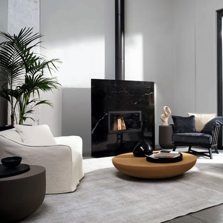 Couchtisch Heiko 43 keramik gelb / Ø 90 x H 30 cm - Gervasoni