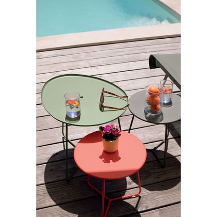 Cocotte End table metal purple / Ø 34 x H 36 cm - Fermob