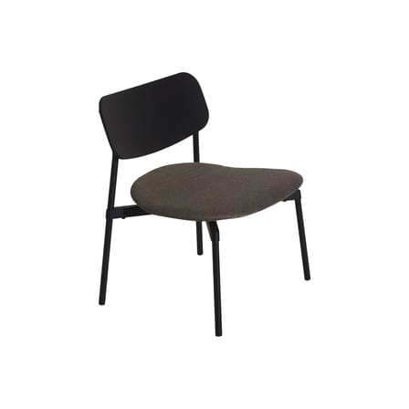 Fauteuil bas Fromme bois noir / Assise tissu - Petite Friture