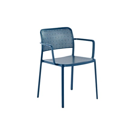 Fauteuil de repas empilable Audrey plastique bleu - Kartell