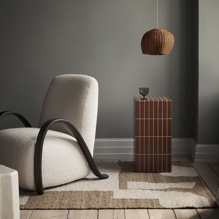 Fauteuil rembourré Buur tissu blanc / Tissu bouclé - Ferm Living