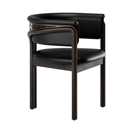 Fauteuil rembourré Volita INDOOR cuir noir - MORPHO