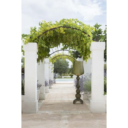 Lampadaire d'extérieur Kabuki Outdoor plastique blanc / LED - H 165 cm - Kartell