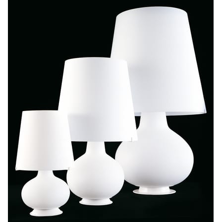 Lampe de table Fontana Large verre blanc / H 78 cm - Max Ingrand, 1954 - Fontana Arte