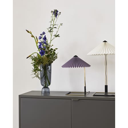 Lampe de table Matin Small LED tissu rouge / H 38 cm - Hay