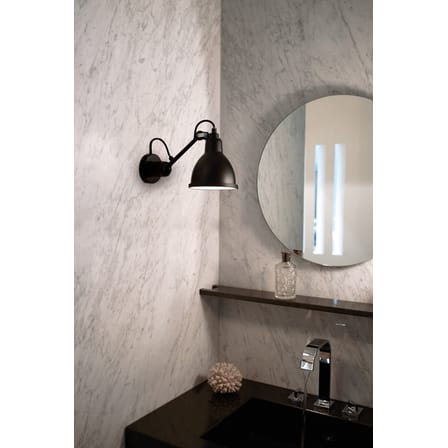 Lampada da parete N° 304 metallo nero / Per il bagno - Lampada Gras - DCW éditions