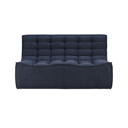 Divano destro N701 tessuto grigio / 2 posti - L 140 cm / Cotone riciclato - Ethnicraft