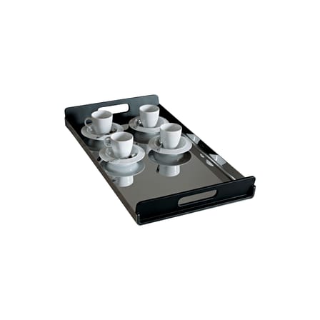 Plateau Vassily métal noir / Acier - 45 x 30 cm - Alessi