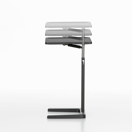 Pupitre NesTable plastique noir / Table pour ordinateur portable - Plateau inclinable - Vitra