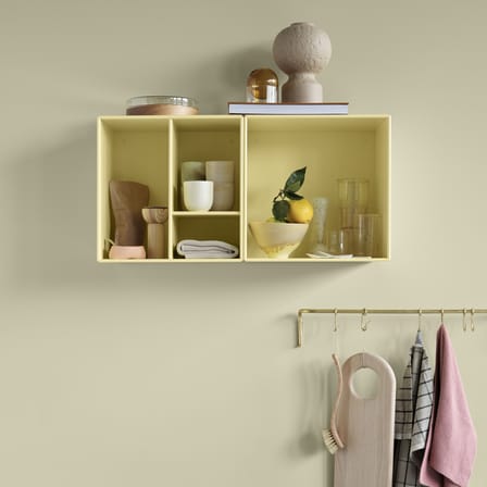Rangement mural Montana Mini 1002 bois blanc / 3 compartiments - 35 x 35 x P 25 cm - MONTANA