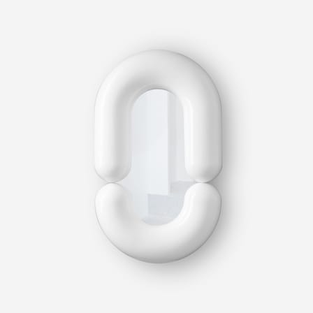 Specchio murale Zodiac Bumper Medium ceramica bianco / Ceramica - L 55 x H 90 cm - Moustache