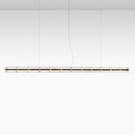 Suspension Luce Cilindrica S3 verre transparent / L 250 cm - Flos
